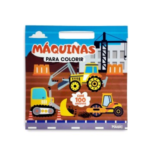 Máquinas Para Colorir - Com 100 Adesivos