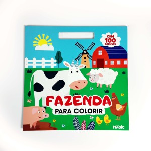 Fazenda Para Colorir - Com 100 Adesivos