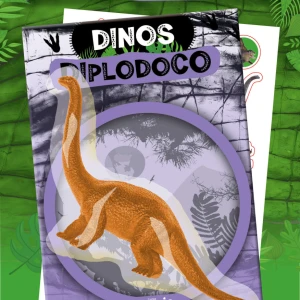 Dinos Diplodoco Com Brinquedo E Adesivos