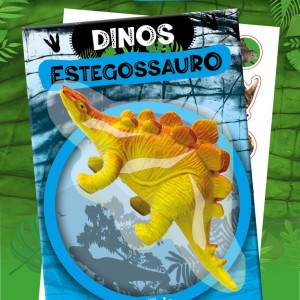 Dinos Estegossauro Com Brinquedo E Adesivos