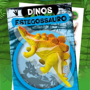 Dinos Estegossauro Com Brinquedo E Adesivos