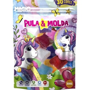 Massa De Modelar Eva Pula E Molda 300g Cores Sortidas - Unicórnios