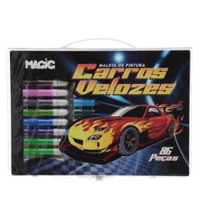 Maleta De Pintura 86 Peças Carros