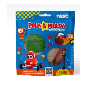 Massa De Modela Eva Pula E Molda 70g  - Carros Divertidos