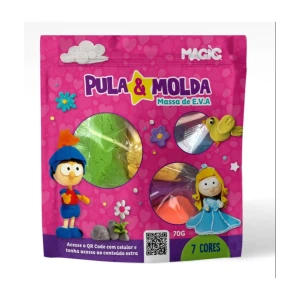 Massa De Modela Eva Pula E Molda 70g  - Princesas Encantadas