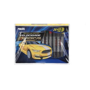 Maleta De Pintura 24 Peças Carros