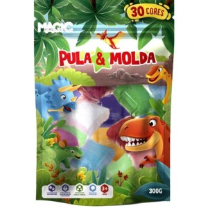 Massa De Modelar Eva Pula E Molda 300g Cores Sortidas - Dinos