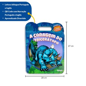 A Coragem Do Tricerátopo - Texto E Narração Em Português E Inglês-9788557582422-86332