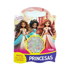 Princesas Com Desenhos Para Colorir E Adesivos Brilhantes