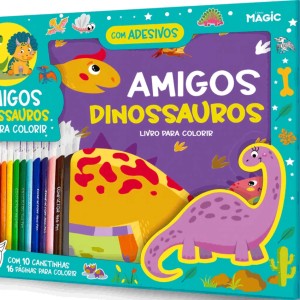Amigos Dinossauros - Kit Para Colorir