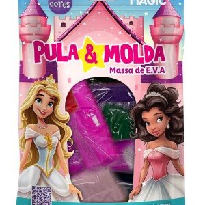 Massa De Modelar Eva Pula E Molda 150g - Princesas