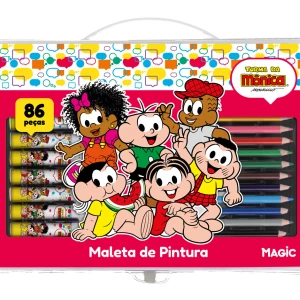 Maleta De Pintura 86 Peças - Turma Da Mônica
