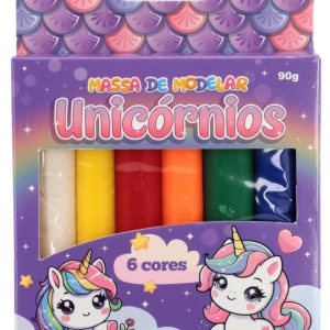 Massa De Modelar 6 Cores 90g - Unicórnio