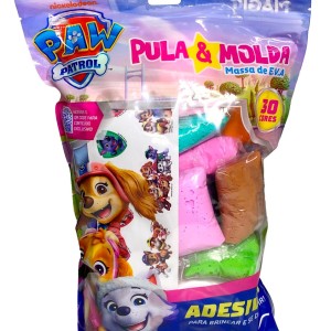 Massa De Modelar Eva Pula E Molda 300g Cores Sortidas Com Adesivos - Skye E A Patrulha Canina