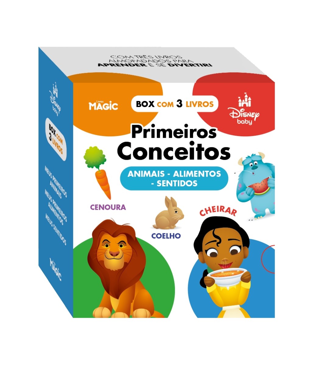 Box Disney Baby Primeiros Conceitos - Animais, Alimentos E Sentidos