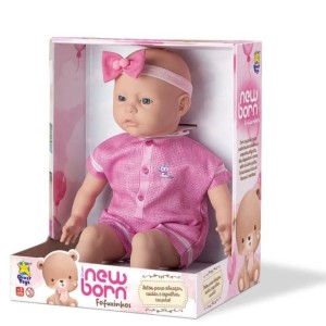 Boneca New Born Fofuxinhos Macacao Menino