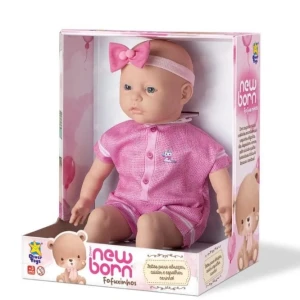 Boneca New Born Fofuxinhos Macacao Menina