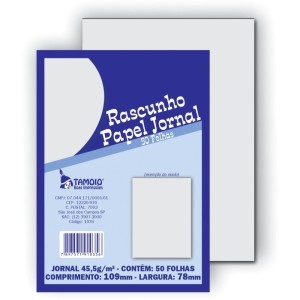 Bloco Para Rascunho Jornal 1/72 50fls 78x109mm