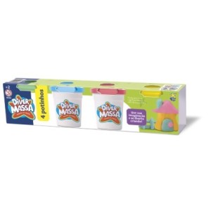 Diver Massa - Kit Com 4 Potinhos Sortidos