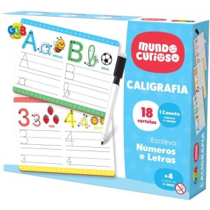 Brinquedo Pedagogico Caligrafia C/18 Cartelas-129811-18839