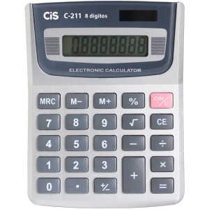 Calculadora De Mesa 8 Dig. Mod C-211 Cinza-128523-77147