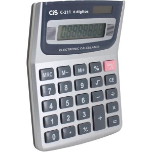 Calculadora De Mesa 8 Dig. Mod C-211 Cinza-128523-87897
