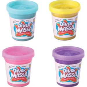 Diver Massa C/ Glitter - Display Com 48 Unidades