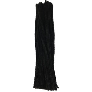 Acessorio Para Cabelo Haste De Chenille Preto