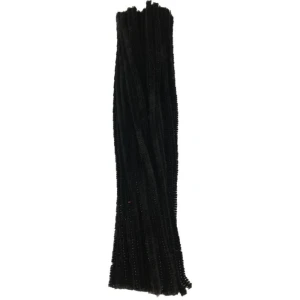 Acessorio Para Cabelo Haste De Chenille Preto