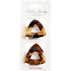 Acessorio Para Cabelo Piranha Triangulo 4,5cm Tartaruga