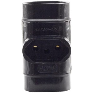 Adaptador Para Tomada Benjamim Tripolar Normatizado 10a Pt