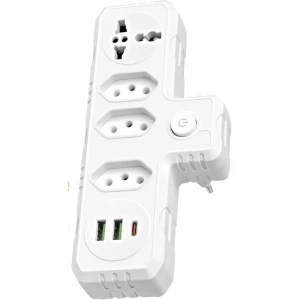 Adaptador Para Tomada Multifuncional 2p+t 10a Bivolt
