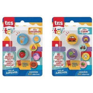 Adesivos Decorados Tris Toy Refil De Adesiv.c/200