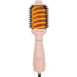 Escova De Cabelo Alisadora Secadora Brilho Rose 1300w Biv-128215-36180
