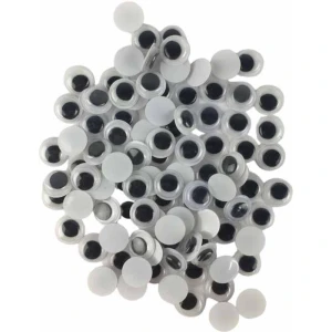 Artesanato Olho Movel 10mm Preto