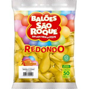 Balao 7 Liso Redondo Amarelo Citrino-129447-18260