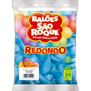 Balao 7 Liso Redondo Azul Baby-129444-56809
