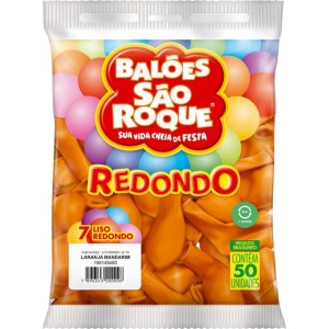 Balao 7 Liso Redondo Laranja Mandarim-129449-60605