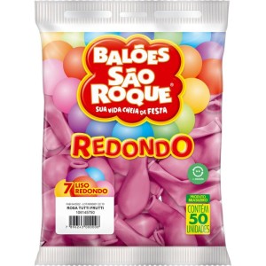 Balao 7 Liso Redondo Rosa Tutti-frutti-129440-42485