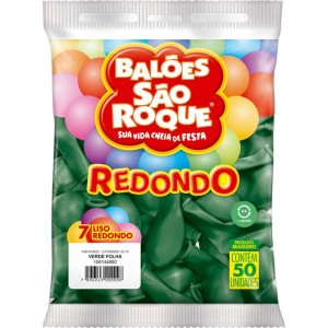 Balao 7 Liso Redondo Verde Folha