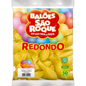 Balao 9 Liso Redondo Amarelo Citrino-129461-59929