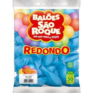 Balao 9 Liso Redondo Azul Baby-129458-80366