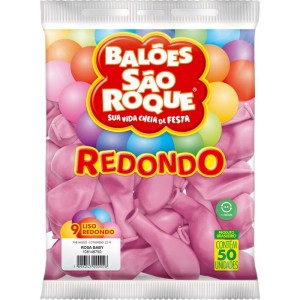 Balao 9 Liso Redondo Rosa Baby-129462-72568