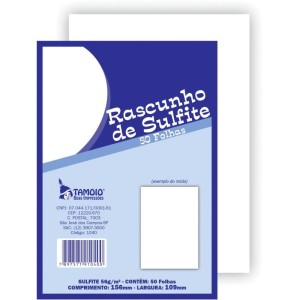 Bloco Para Rascunho Sulfite 1/36 50fls