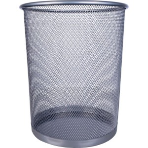 Lixeira Para Escritorio Aramado 12l Prata
