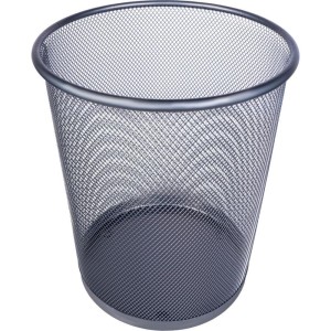 Lixeira Para Escritorio Aramado 12l Prata-129616-90507