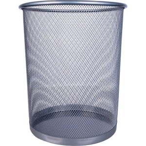 Lixeira Para Escritorio Aramado 8,5l Prata-129617-18615