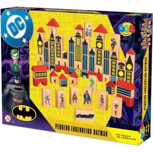 Brinquedo Pedagogico Madeira Batman Pequeno Eng. 100pcs-129828-33929