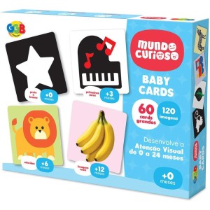 Brinquedo Pedagogico Baby Cards C/60 Pecas