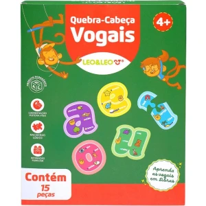 Brinquedo Pedagogico Vogais 15 Pecas